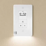 6-FUNCTION Humidity Sensor Switch With Motion-activated Nightlight Wall Plate Fo New. Price: $56.63.