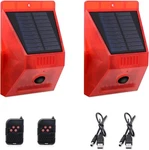 2-PACK Solar Motion Sensor Alarm 129DB Outdoor Siren With Sound, Waterproof New. Price: $25.08.