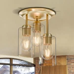Kalium 3-LIGHTS Semi Flush Mount Ceiling Fixture, Gold 3LIGHT, New. Price: $76.87.