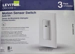 Leviton Decora Motion Sensor Inwall Switch, Auto-on, 2A, Single Pole, White (3PK New. Price: $66.90.