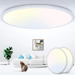 2PACK 20" Led Flush Mount Ceiling Light, 50W, 3 Color Temperatures, Modern Desig New. Price: $209.99.
