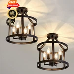 Uofus 2-PACK Semi Flush Mount Ceiling Light Fixture Farmhouse Black New. Price: $149.98.