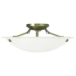 Livex Lighting Oasis Ceiling Mount Antique Brass New. Price: $237.99.