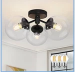 Bagood 3-LIGHT Modern Black Semi Flush Mount Ceiling New. Price: $70.00.