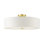 Livex Lighting 52142 Meridian 22"W Semi-flush Drum Brass New. Price: $319.96.