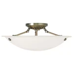 Livex Lighting 4274-01 Oasis 3 Antique Brass Ceiling Mou New. Price: $231.90.