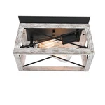 Faymart Lighting 2-BULB White Farmhouse Flush Mount Ceiling Wood New. Price: $65.28.