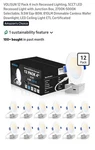 Volisun 12 Pack 4 Inch Recessed Lighting 5CCT Led W/ Junction Box New. Price: $54.49.