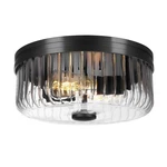Rosient Modern Flush Mount Ceiling Light, Lamp With Clear Striped Gla... Open. Price: $101.42.