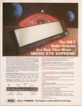 B.e.l. Micro Eye Supreme Radar Detector Print 1985 Vintage Used. Price: $10.93.