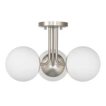 3 Light Semi Flush Mount Ceiling Fixture Brushed Nickel, Modern Globe C... New. Price: $214.78.