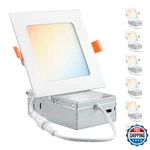 Parmida Led Technologies 6 Pack 4 Inch Square 5CCT Ultra Thin New. Price: $76.98.