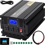 Power Inverter 2000W 4000W 12V To 110V 120V Ac Lcd Cable Car Boat Rv Vevor New. Price: $89.53.