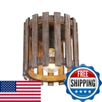 Wochos Farmhouse Flush Mount Ceiling Light Wood Close To Rustic New. Price: $80.90.