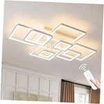 Modern Ceiling Light, 39.4'' Dimmable Led White Flush Mount 8 Rings New. Price: $284.98.