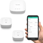 Yolink Water Leak Starter Kit: Hub + 2 Sensor 4 (105 Db Siren), White New. Price: $58.45.