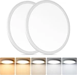 Brightever 12 Inch Led Flush Mount Ceiling Light, 24W 3200LM 5CCT Dimmable New. Price: $44.62.