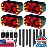 Qualirey 4 Pcs Solar Outdoor Motion Sensor Alarm Stake Animal Deterrent Dog New. Price: $137.58.
