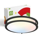 Asd Led 16" Round Flush Mount Lighting, Close To (1PK), Black New. Price: $67.99.