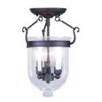 Livex Lighting Jefferson Bell Style 3-LIGHT Ceiling-mount Fixture 5081-07 Open. Price: $129.00.
