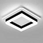 Square Modern Led Ceiling Light Fixture, 24W Black Flush Mount Hallway Ceilin... New. Price: $42.27.