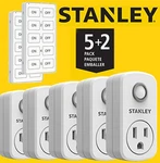 Stanley Wireless Control Outlet Plugs With 2 Remotes And 5 Sockets Indoor New. Price: $22.48.