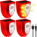 Qualirey 4 Pcs Solar Alarm Motion Detector With Sound Outdoor Black New. Price: $78.20.