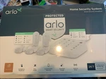 Sealed Arlo Home Security System With Wired Keypad Hub, 5 8-IN-1 Sensors New. Price: $199.51.