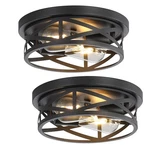 2-PACK Close To Light Fixtures, 11 Inch Farmhouse Flush Mount Ceiling... New. Price: $68.42.