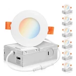 Parmida (6 Pack) 3 Inch 5CCT Ultra-thin Led Recessed Ceiling Light With Junct... New. Price: $84.05.
