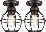 Stylish Semi Flush Mount Ceiling Light Fixture 2-PACK, Oil Rubbed Bronze New. Price: $83.99.