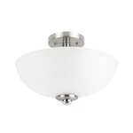 Globe Electric 63357 Hudson 2 Light 13"W Semi-flush Bowl Ceiling Chrome New. Price: $35.78.