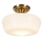 Schoolhouse Style Semi Flush Mount Ceiling Light Fixture, 12" Modern Gold Hal... New. Price: $90.71.