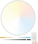 24" Led Flush Mount Ceiling Light, Dimmable 55W, 5600LM, Cct Selectable New. Price: $97.99.