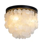 Capiz Shell Ceiling Fixtures, 3-LIGHT Boho Flush Mount Fo... New. Price: $126.48.
