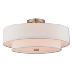 Livex Lighting 51045-91 Claremont Semi-flush Mount Brushed Nickel New. Price: $259.96.