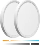 Dimmable 24" Led Flush Mount Ceiling Light, 55W, 5600LM, 2-PACK New. Price: $194.99.