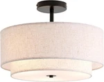 Calokes 16" Double Drum 3-LIGHT Semi Flush Mount Ceiling #R018 Open. Price: $61.74.