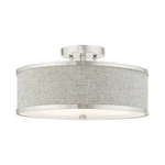 Livex Park Ridge Light Semi Flush Mount, Nickel 60423-91 New. Price: $219.96.