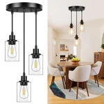 Licperron 3-LIGHT Pendant Fixtures, Black Lights Kitchen Island... New. Price: $51.37.