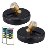 Hamvidne Wireless Led Spotlight, Battery Powered Picture 2 Pack, Black Gold. Price: $28.41.