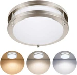 Drosbey Dimmable Led Flush Mount Ceiling Light 36W, Brush NICKEL-3CCT New. Price: $37.81.