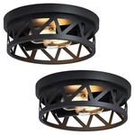 Dpxekq Black Flush Mount Ceiling FIXTURE,2-LIGHT Hallway 11 Inch, New. Price: $51.46.