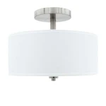 Maxxima 13 In. Semi-flush Mount Led Ceiling Fixture Fabric Shade Bulbs Included Open. Price: $29.99.