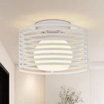 Modern Industrial Semi Flush Mount Ceiling Farmhouse 1-LIGHT White New. Price: $8.99.