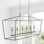 Jonathan 49" 6-BULB Classic Traditional Metal Led Pendant Gray/brass Gold New. Price: $282.99.