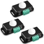 3 Packs 12 V 24 Pir Sensor Adjustable Led Black Infrared Motion Detector ... New. Price: $21.09.