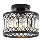 Rpzloila Crystal Ceiling Light Fixture, Modern Semi Flush Mount BLACK1 New. Price: $56.17.