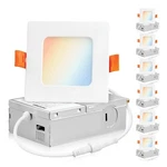 Parmida (6 Pack) 3 Inch Square 5CCT Ultra-thin Led Recessed Lighting With Jun... New. Price: $94.59.