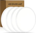 14.9" Led Flush Mount Ceiling Light 4PK, 32W, Cct Selectable, Ultra Thin New. Price: $116.99.